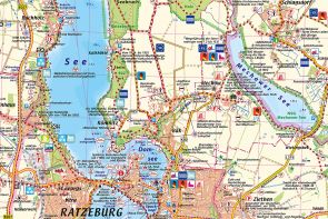 Kartenausschnitt der Gemeinde Bäk und Umgebung