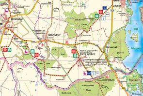 Kartenausschnitt der Gemeinde Klein Zecher und Umgebung