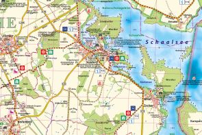 Kartenausschnitt der Gemeinde Seedorf und Umgebung