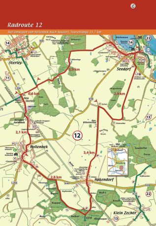 Radroute 12 - Auf Umwegen von Hollenbek nach Seedorf