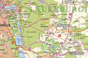 Kartenausschnitt der Gemeinde Brunsmark und Umgebung